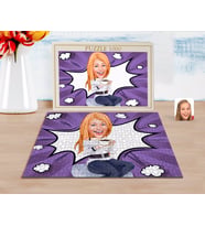 BK Gift Kişiye Özel Kadın Karikatürlü 1000 Parça Profesyonel Puzzle-101