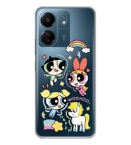 Xiaomi Redmi 13C Uyumlu Powerpuff Girls Desenli Şeffaf Telefon Kılıfı