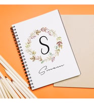 Baş Harfli İsim Tasarımlı Defter Kişiye Özel