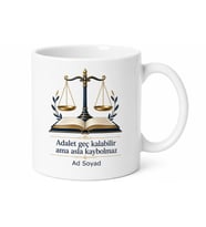 Avukat İçin Özel Tasarım Seramik Baskılı Kupa Bardak Ofis Hediyesi