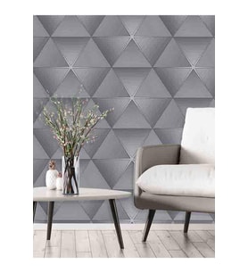 Dreamwall 3D Geometrik Yıldız Desenli Silinebilir Tekstil Duvar Kağıdı (Çok Renkli)