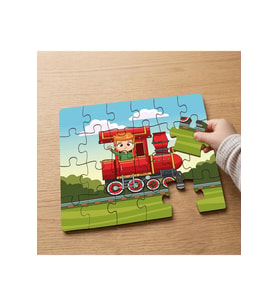 Trendeki Çocuk Tasarımlı 24 Parça Ahşap Çocuk Puzzle MPK0124