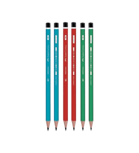 Faber-Castell Köşeli Mercanlı Kurşun Kalem