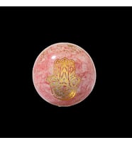 Pembe Kuvars Fatıma Eli Doğal Taş Organit Küre (Karışık)