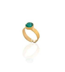 Kadir Jewellery 22 Ayar Altın Kaplama Zirkon Taşlı Kadın Minimal Yüzük
