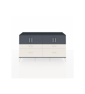 Hyperion Konsol 2 Raflı 4 Çekmeceli 4 Kapaklı 176x44x99 Antrasit-Antrasit/Aytaşı