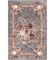 Eliana Home Baskılı, Yıkanabilir Kaymaz Taban Salon Halısı LNA1332-HT153 100x150 cm (Gri)