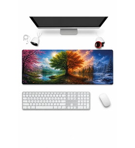 SonicTouch Klavye Mousepad 32x70cm Dikişsiz Pürüzsüz Sıvı Geçirmez Kaymaz Taban Dört Mevsim Vadisi