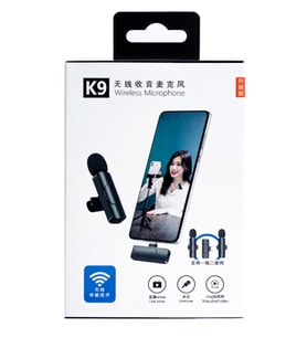 K9 Yaka Mikrofonu Çift Wireless-kablosuz HD  Ergonomik Tak Çalıştır Lightning