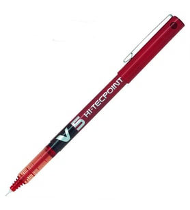PİLOT V5 HI-TECHPOINT KALEM KIRMIZI (J)