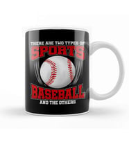 Funny Two Types of Sports Baseball and The Others Kupa Bardak Porselen