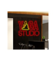 YOGA STUDIO Yazılı ve Şekilli Neon Tabela