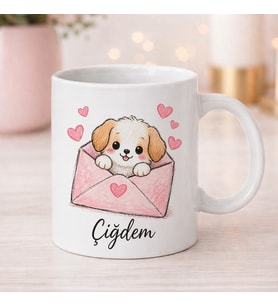 Kişiye Özel Sevimli Köpek Kupa Bardak