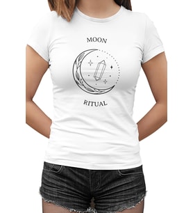 Moon Ritual Beyaz Kadın Tshirt