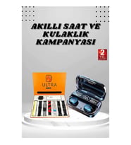 Mey İthalat® Yeni Model Akıllı Saat ve Kulaklık Kampanyası Nabızz Ölçer Bluetooth Bağlantılı Uzun Pi