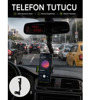 Araç İçi Telefon Standı Dikiz Aynasına Takılan Ayarlanabilir Telefon Tutucu