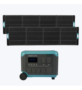 Antfea F3600 + 2 adet 400W Taşınabilir Güneş Paneli [ 3.6 kW / 3 kWh / 800 W ]