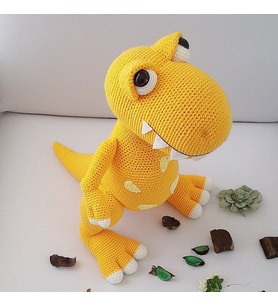 Sevimli Dino Amigurumi Organik Oyuncak