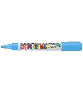 Zig Posterman Waterproof Boyama Markeri Medium Uç 2 mm LIGHT BLUE 