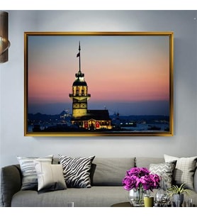 Altın Çerçeveli dekoratif tablo l860 (Gold)