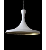 Retro Metal Sarkıt Avize Rustik Tekli Sarkıt Beyaz İçi Sarı 36 cm (Burnt Olive)