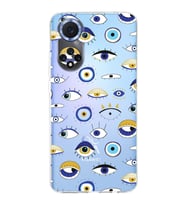 PrintiFy Huawei Nova 9 ile Uyumlu 1mm Slim Fit Nazar Boncuğu 2 Baskılı Şeffaf  Kılıf