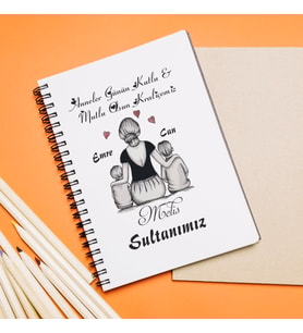 Anneler Günü Tasarımlı Defter Kişiye Özel
