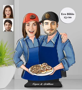 Kişiye Özel Aşçı Sevgili Ahşap Eco Biblo -3