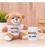 Eczacıya Hediye Peluş Ayıcık ve Kupa Bardak (Model 1)