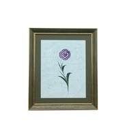 e38 EL İŞÇİLİĞİ YONCA YAPRAĞI EBRU TABLO 50x43  cm - 6231