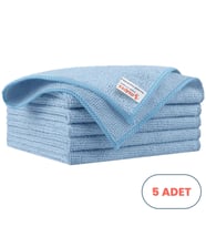 Mulpex Mikrofiber Temizlik Bezi 5 Adet - 40x40 cm, 375 GSM, Parlak Dokulu, 60 gr ±2, Yüksek Emici, İz Bırakmaz