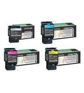 Lexmark C540/c543/c544/c546/x543/x544/x546/x548 -4 Renk Set (Çok Renkli)