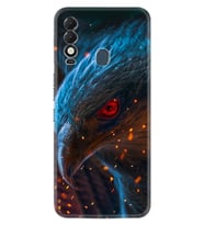 Spark 8T Kılıf Silikon Desen Özel Seri Şahin 1756