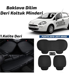 Fiat PUNTO 2010–2017 Arası Siyah Deri Oto Koltuk Minderi