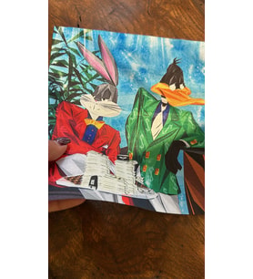 RENKLİ BUGS BUNNY ARMA DİKİŞ GŞİYİM ÇANTA APLİKE 23X23 CM