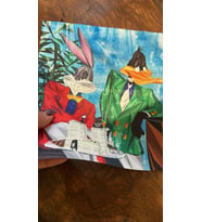 RENKLİ BUGS BUNNY ARMA DİKİŞ GŞİYİM ÇANTA APLİKE 23X23 CM