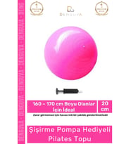 Profesyonel Seri Dayanıklı Yüksek Kalite Mini Gymball 20cm Pembe Pilates Topu Şişirme Pompa Hediyeli