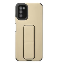 Newface Samsung Galaxy A03S Kılıf Mega Standlı Silikon - Gold