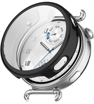 Lexroo Huawei Watch GT 6 41mm Kılıf Ekranı Tam Kaplayan 360 Full Round Soft Silicone Siyah - Siyah]