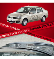 Renault Clio 2 Bagaj Üstü Slim Yarasa Spoiler Parlak Siyah Piano Black 2001-2008