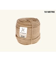 Jütburada Jüt Halat 10 mm 10 Metre Hasır Dekor Süsleme İp