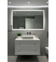 Digital Hayat  Dikdörtgen Ayna  Beyaz Günışığı Amber Mavi Kırmızı RGB  Işıklı Banyo Makyaj Aynası Dekoratif