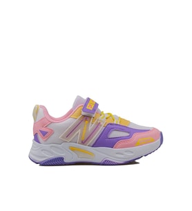 Trend Adımlar Beyaz Renkli Dokulu Unisex Çocuk New Force Spor Ayakkabı