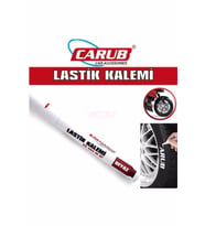 Lastik Yazma Kalemi Bilyalı Beyaz