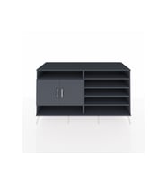 Kronos Konsol 7 Raflı 2 Kapaklı 176x59x99 Antrasit-Antrasit