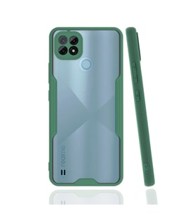 Realme C21 Kılıf Platin Silikon - Yeşil