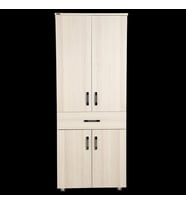 Çok Amaçlı 12686 Dolap Hard Model Parlak Carden Suntalem 4Raf 1Çekm 180cm El Yapı (Krem)