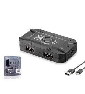 HADRON M1 PRO Mobil Oyun Klavye Mouse Dönüştürücü Adaptör Bluetooth 5.0 Type-C Siyah
