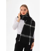 Kadın Yumuşak Dokulu Ekose Atkı Unisex