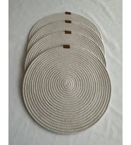 Yuvarlak Amerikan Servis Sofra Altlığı, Masa Dekoru Supla 33cm 4lü (Beyaz)